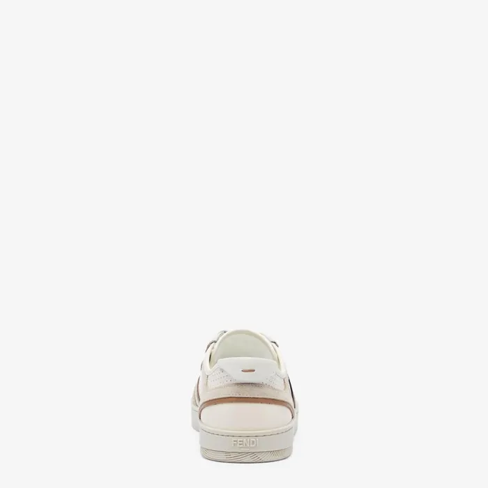 Man Beige Leather LowTops Beige Fendi Sneakers