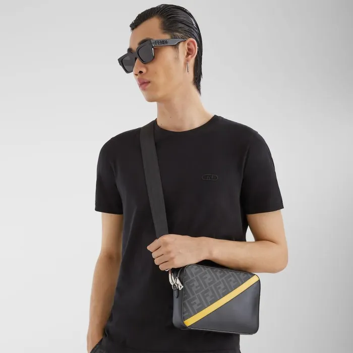 Man Black Acetate Sunglasses Black Fendi Sunglasses