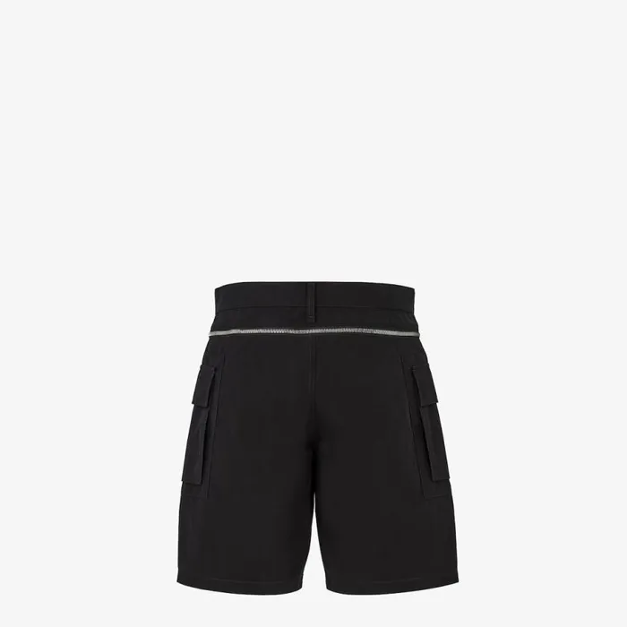 Man Black Cotton Trousers Black Fendi Denim and Trousers