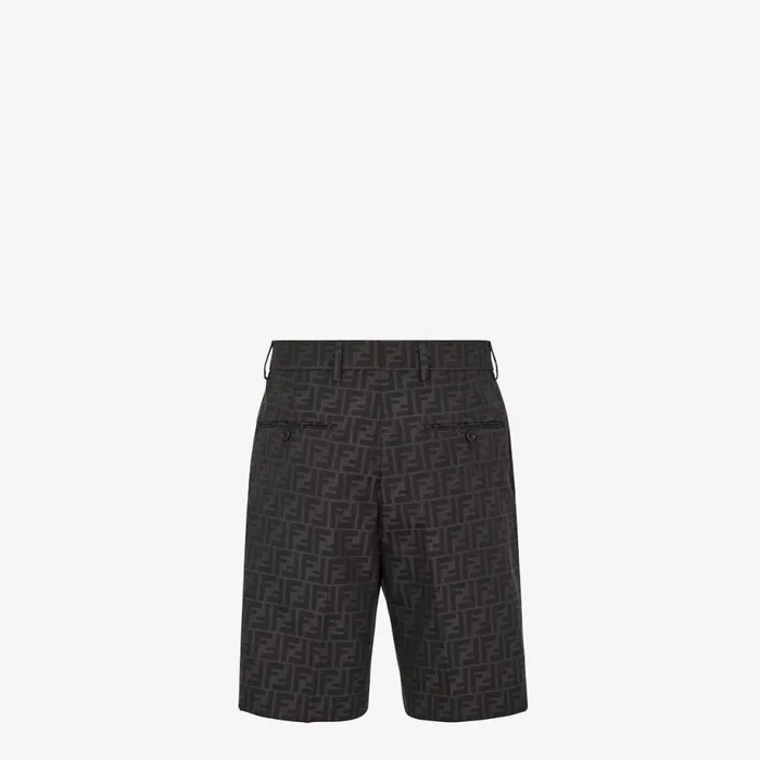 Man Black Fabric Trousers Black Fendi Denim and Trousers