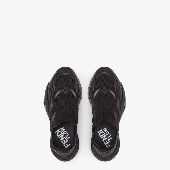 Man Black Mesh Running Sneakers Black Fendi Fendi Flow