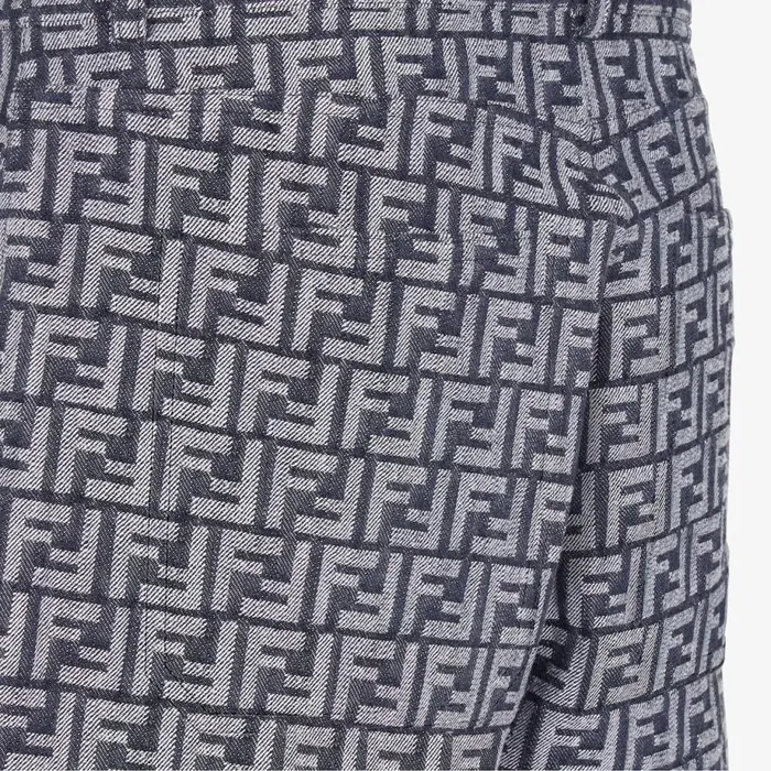 Man Blue Ff Denim Trousers Blue Fendi Coordinated Sets