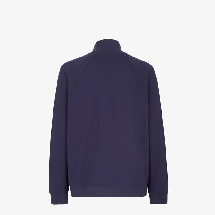 Man Blue Jersey Sweatshirt Blue Fendi Sweatshirts
