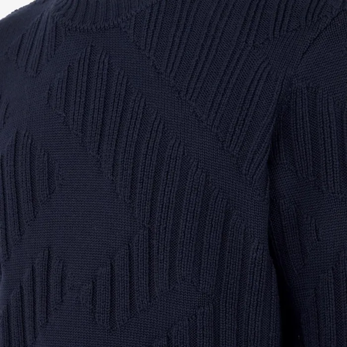Man Blue Wool Pullover Blue Fendi Knitwear