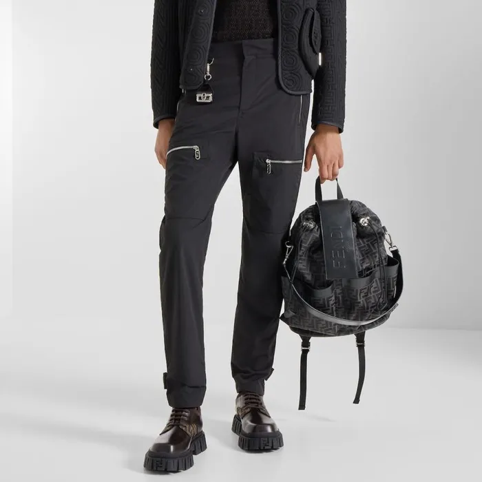 Man Brown Leather Lace Up Brown Fendi Lace Ups and Boots