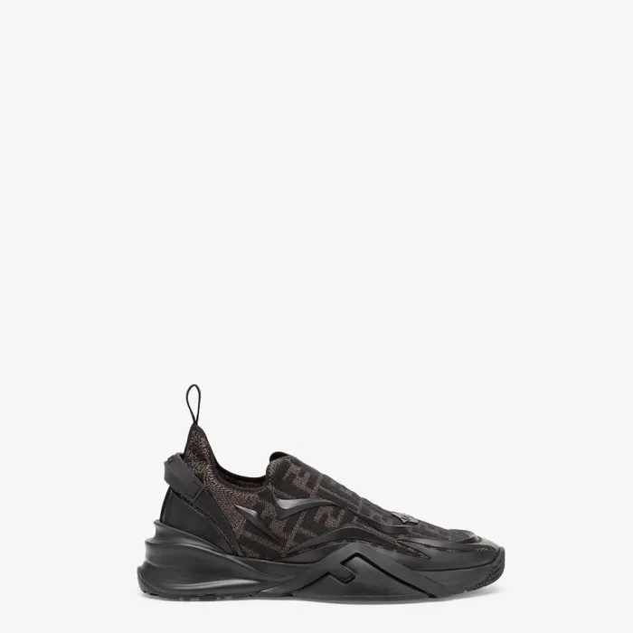 Man Brown Mesh Running Sneakers Brown Fendi Fendi Flow