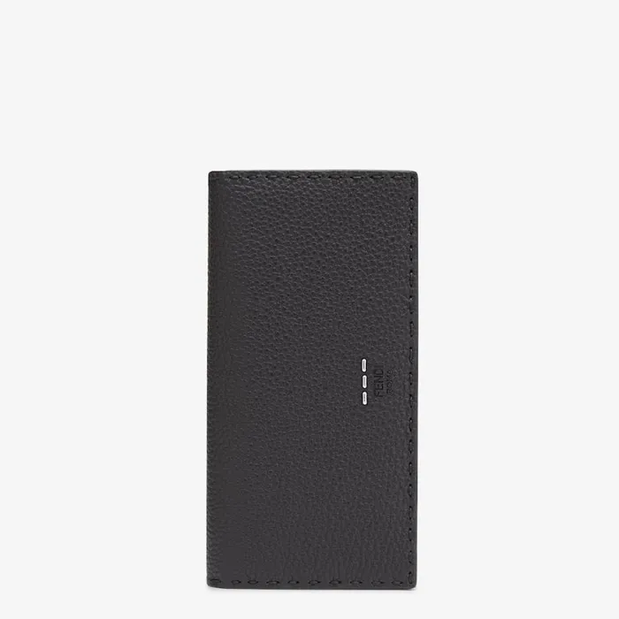 Man Continental Black Roman Leather Black Fendi Wallets
