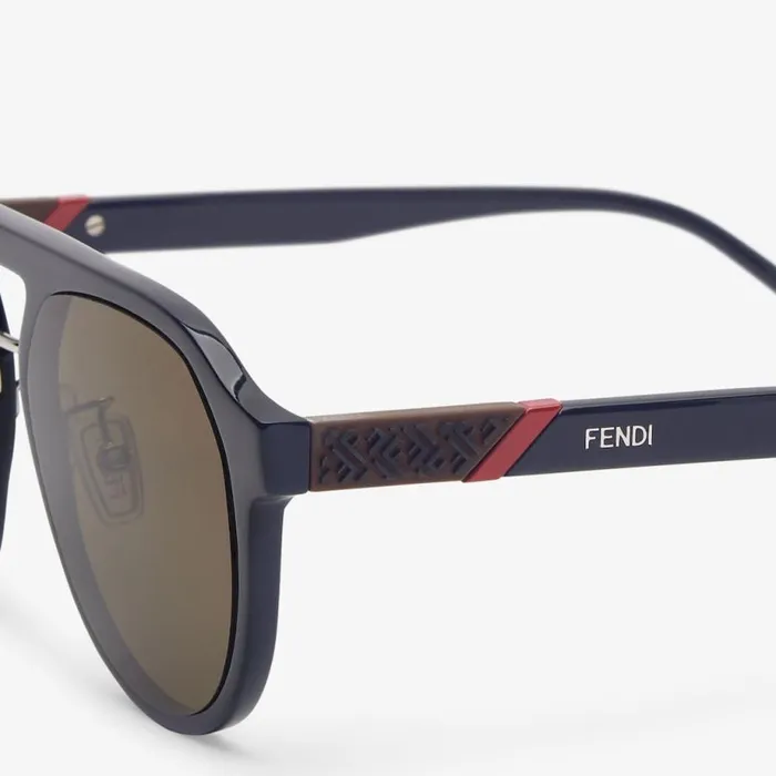 Man Dark Blue Sunglasses Blue Fendi Sunglasses