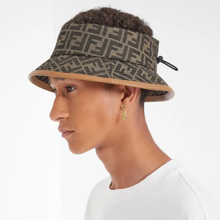 Man Ff Fabric Visor Multicolour Fendi Hats and Gloves