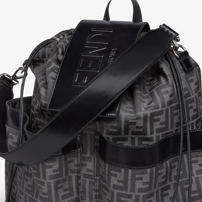 Man Ff Jacquard Fabric Backpack Multicolour Fendi Backpacks