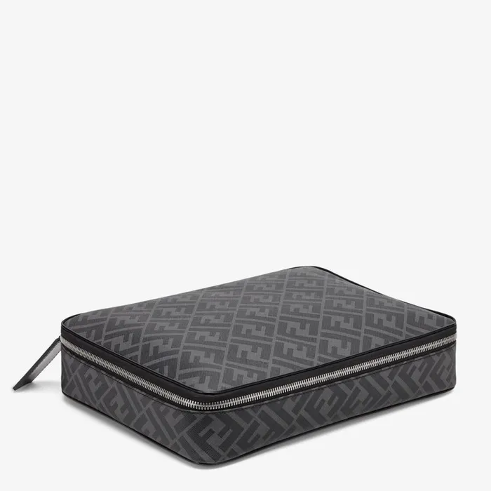 Man Grey Fabric Shirt Carrier Grey Fendi Travel and Lifestyle