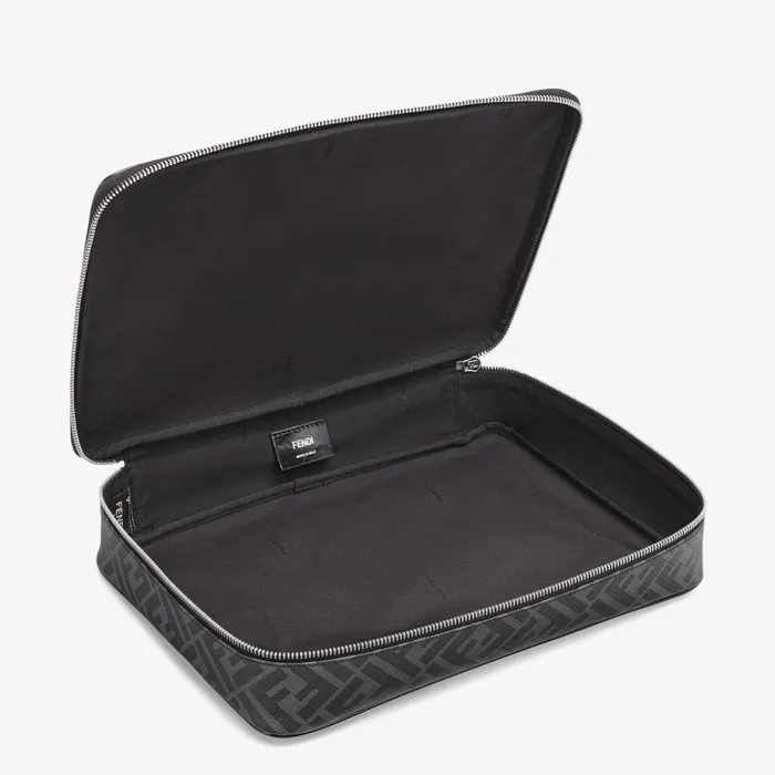 Man Grey Fabric Shirt Carrier Grey Fendi Travel and Lifestyle