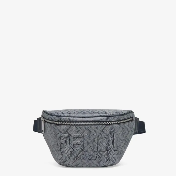 Man Leather Belt Bag With Striped Ff Print Multicolour Fendi Belt Bags