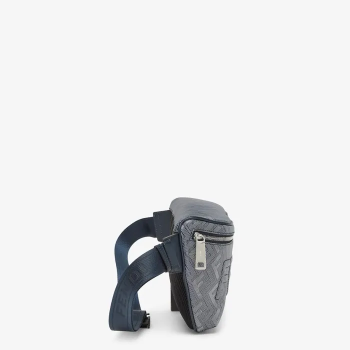 Man Leather Belt Bag With Striped Ff Print Multicolour Fendi Belt Bags