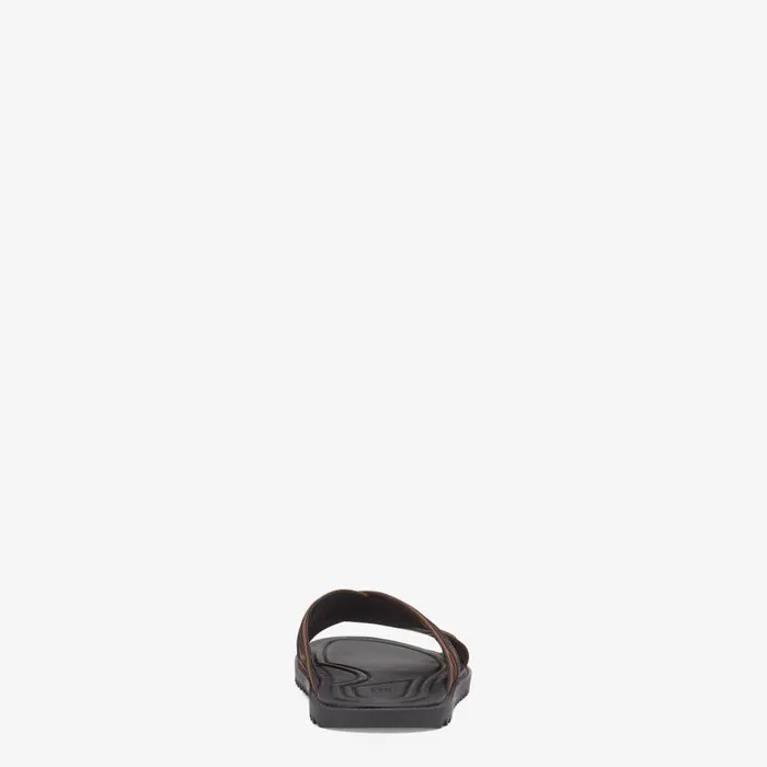 Man Multicolour Fabric Slides Brown Fendi Slides and Sandals