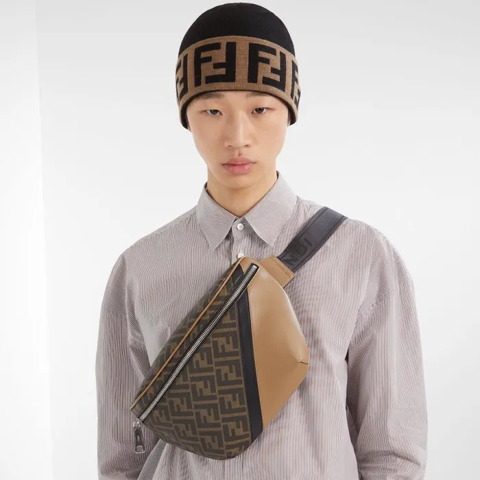 Man Multicolour Leather Belt Bag Multicolour Fendi Belt Bags