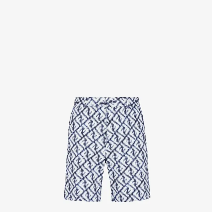 Man Multicolour Linen Trousers Multicolour Fendi Denim and Trousers