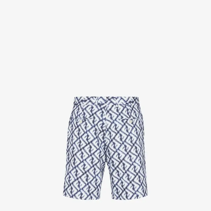 Man Multicolour Linen Trousers Multicolour Fendi Denim and Trousers