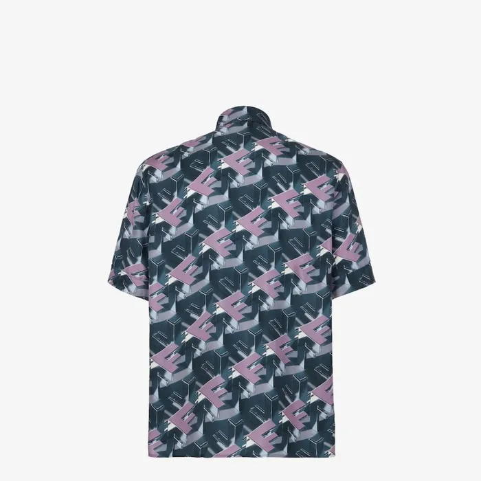 Man Multicolour Silk Shirt Multicolour Fendi Shirts