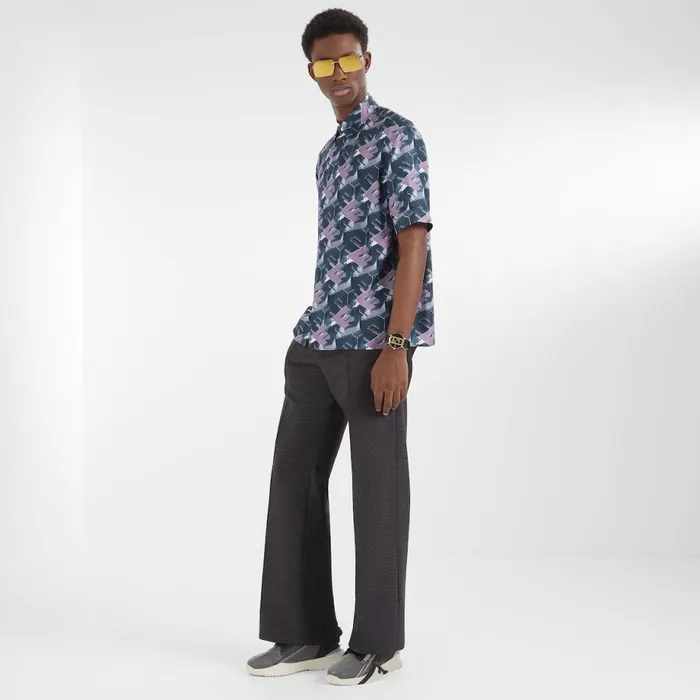 Man Multicolour Silk Shirt Multicolour Fendi Shirts