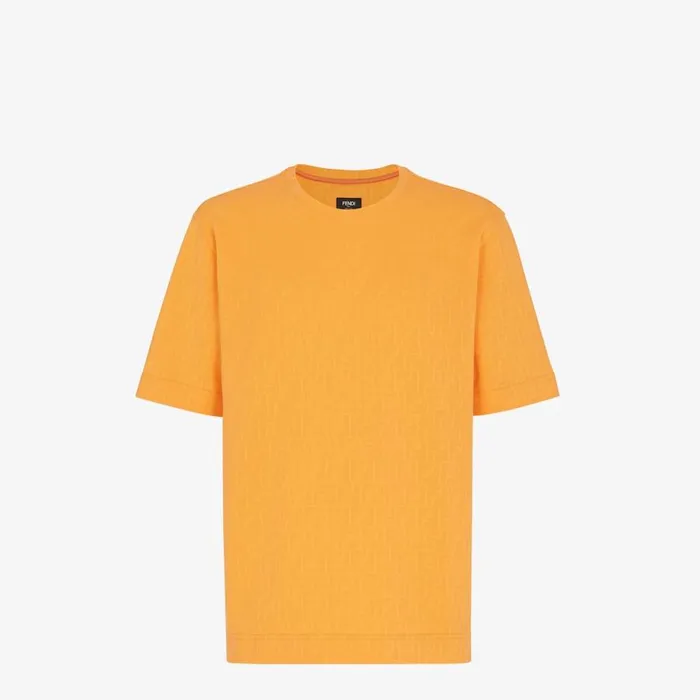 Man Orange Jersey TShirt Orange Fendi Tshirts and Polos
