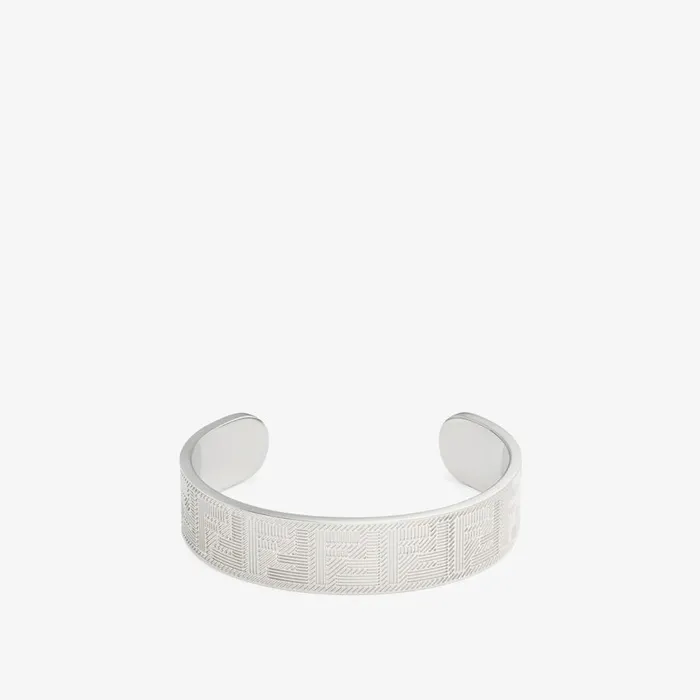 Man SilverColour Metal Bracelet Silver Fendi Bracelets