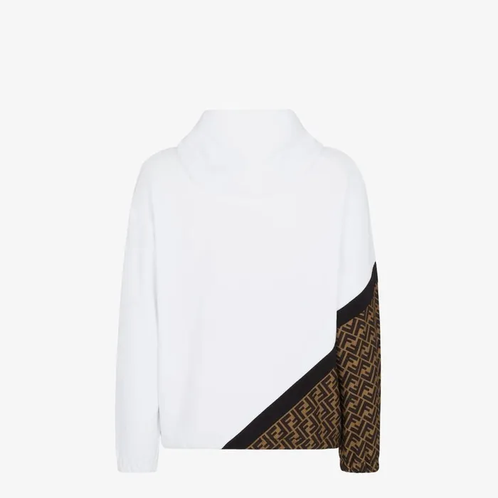 Man White Jersey Sweatshirt White Fendi Sweatshirts