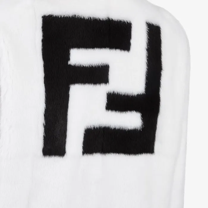 Man White Mink Bomber White Fendi Coats and Outerwear