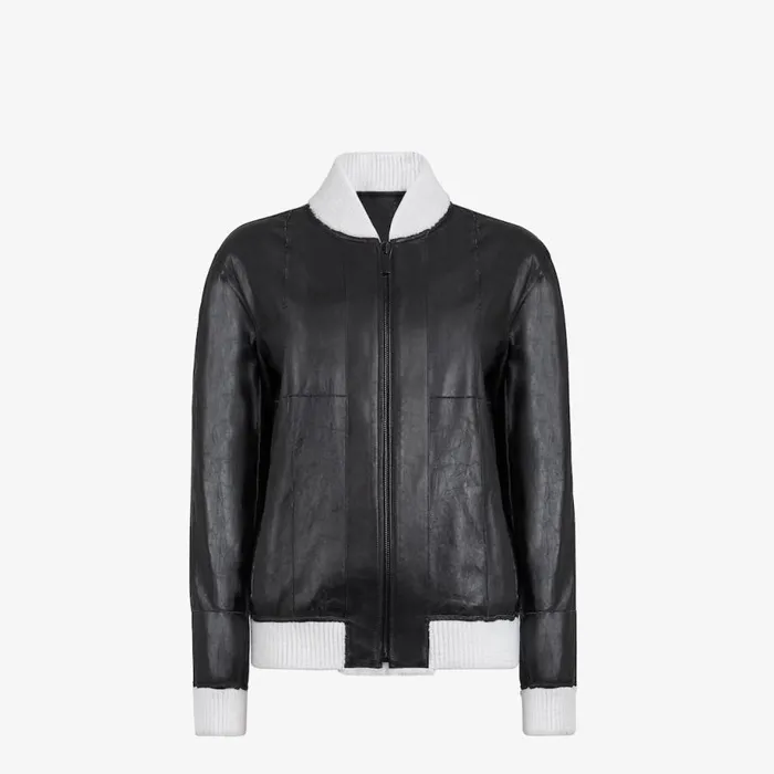 Man White Mink Bomber White Fendi Coats and Outerwear