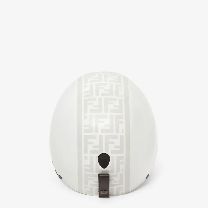 Man White Ski Helmet White Fendi Skiwear