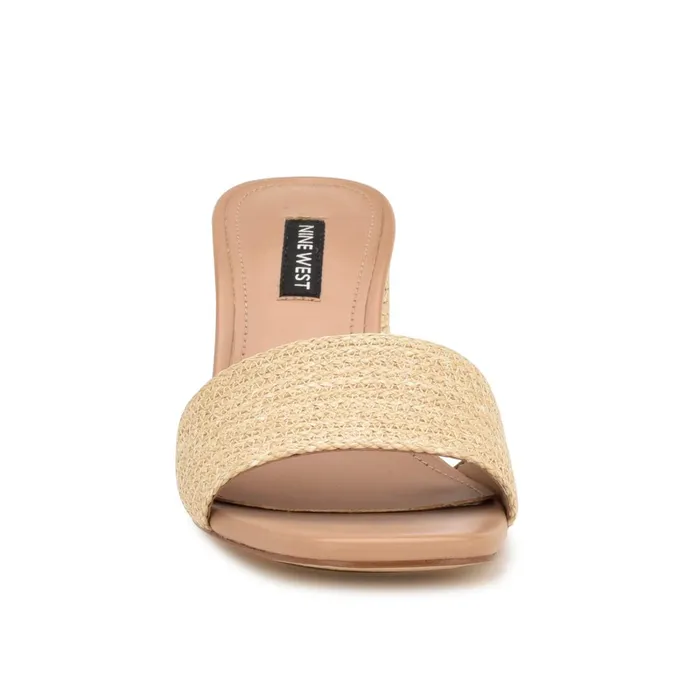 Mapeli Heeled Slide Sandals Natural Women Nine West Mid Heels Mapeli Heeled Slide Sandals Natural Women Nine West Mid Heels
