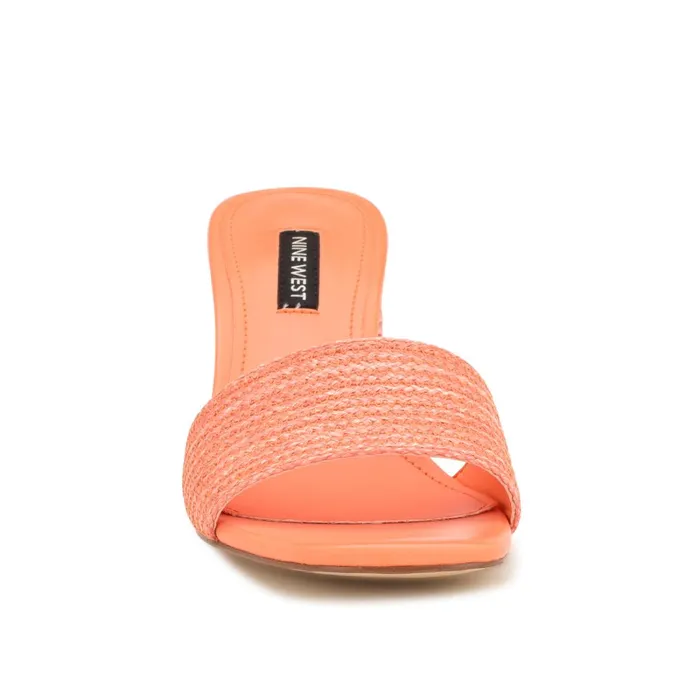 Mapeli Heeled Slide Sandals Orange Women Nine West Heeled Mapeli Heeled Slide Sandals Orange Women Nine West Heeled
