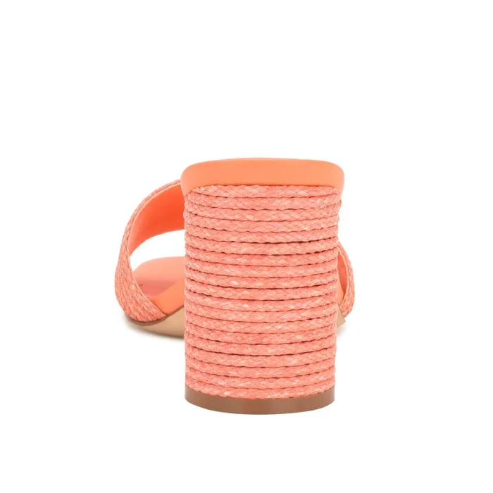 Mapeli Heeled Slide Sandals Orange Women Nine West Heeled Mapeli Heeled Slide Sandals Orange Women Nine West Heeled