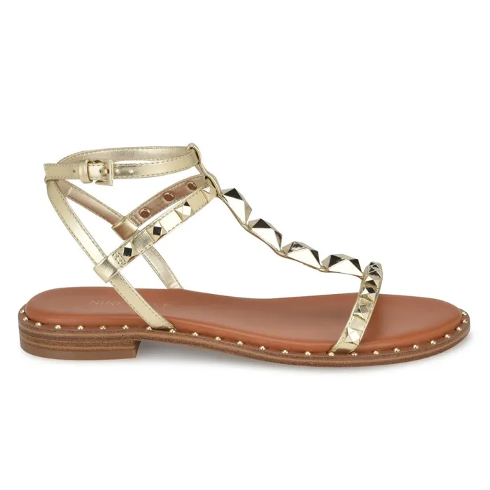 Marcila Studded Ankle Strap Sandals Platino Women Nine West Casual