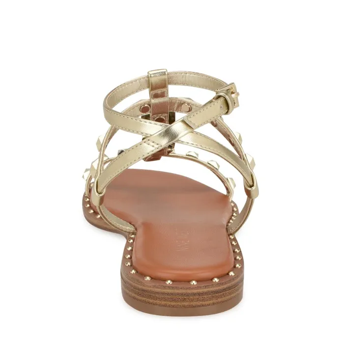 Marcila Studded Ankle Strap Sandals Platino Women Nine West Casual Marcila Studded Ankle Strap Sandals Platino Women Nine West Casual