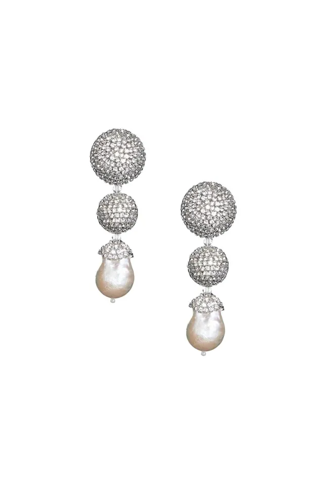 Maribel Earrings 8211 Crystals Baroque Pearl Women Sachin and Babi Earrings Maribel Earrings 8211 Crystals Baroque Pearl Women Sachin and Babi Earrings