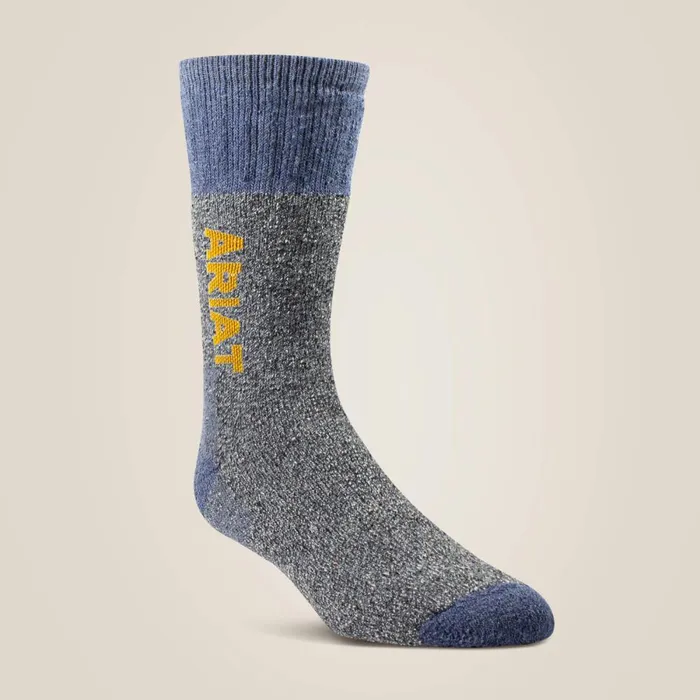 Marl Thermal Wool Blend Work Sock 2 Pair Pack Denim MenWomen Ariat Socks