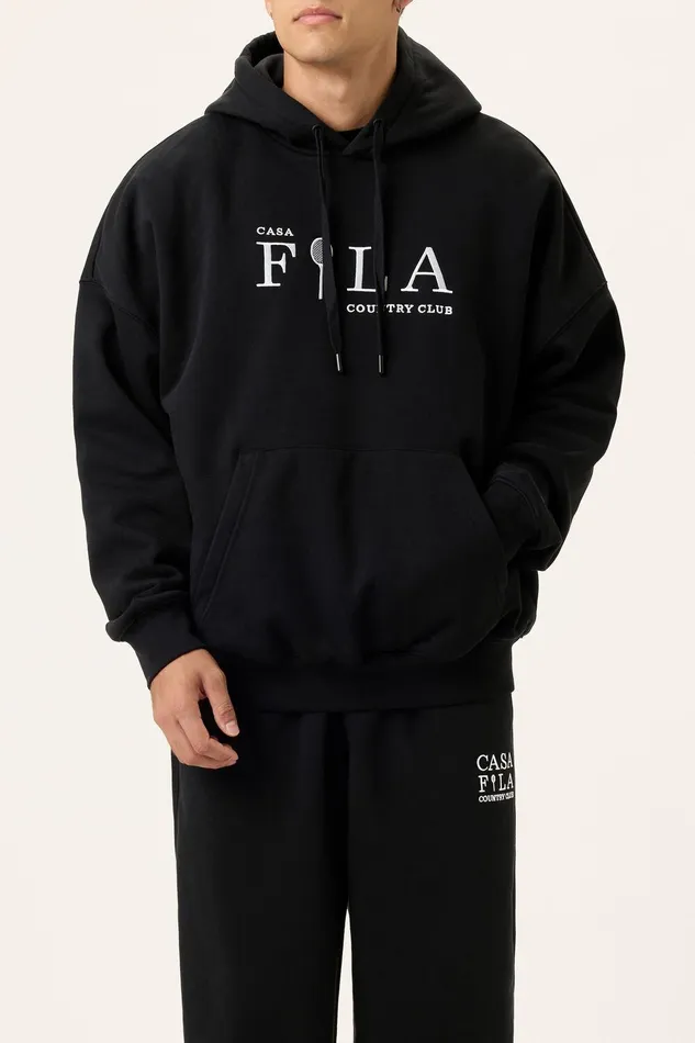 Matching Sets Women Fila Casa Fila Country Club Hoodie 001 Black Matching Sets Women Fila Casa Fila Country Club Hoodie 001 Black