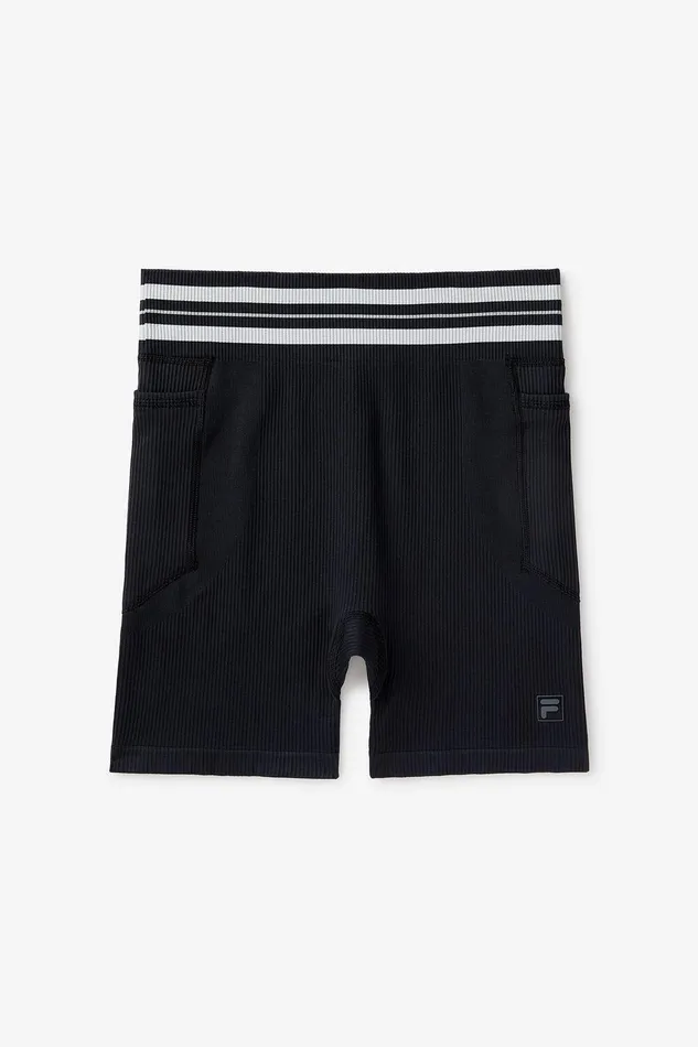 Matching Sets Women Fila Lucky Aces Seamless Bike Short 985 Blackgardeniaultimate Gray
