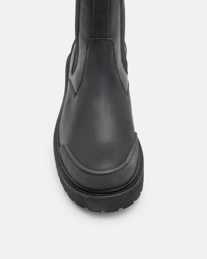 Matrix Leather Work Chelsea Boots Black Men AllSaints Shoes and Boots