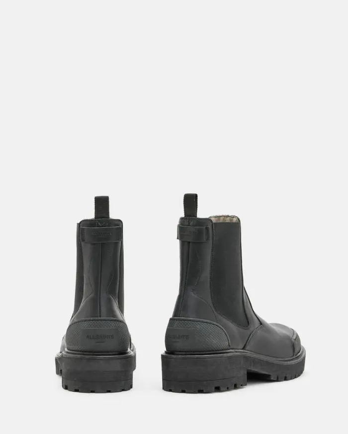 Matrix Leather Work Chelsea Boots Black Men AllSaints Shoes and Boots