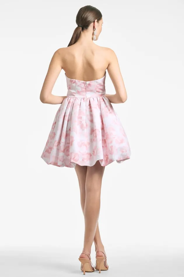 Maura Dress 8211 Blush Watercolor Floral Women Sachin and Babi Strapless