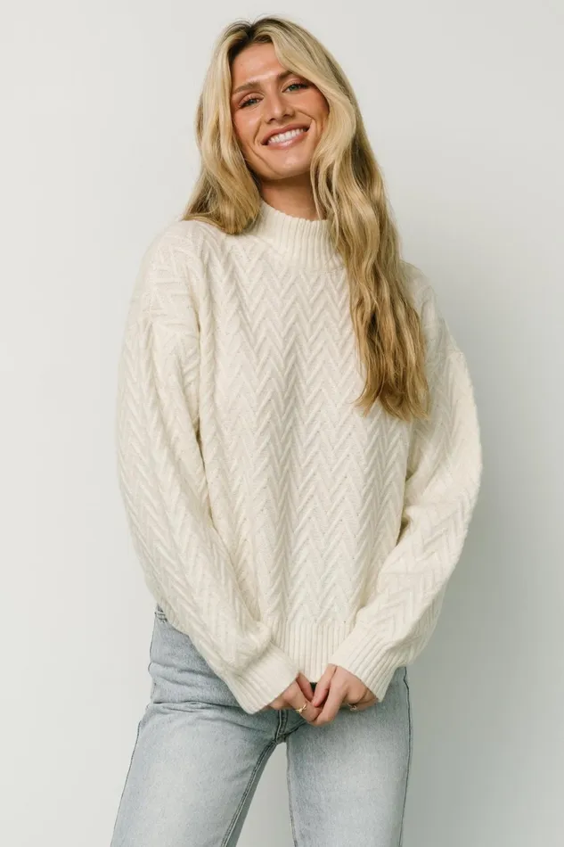 McRae Knit Sweater Ivory Women Baltic Born Sweaters