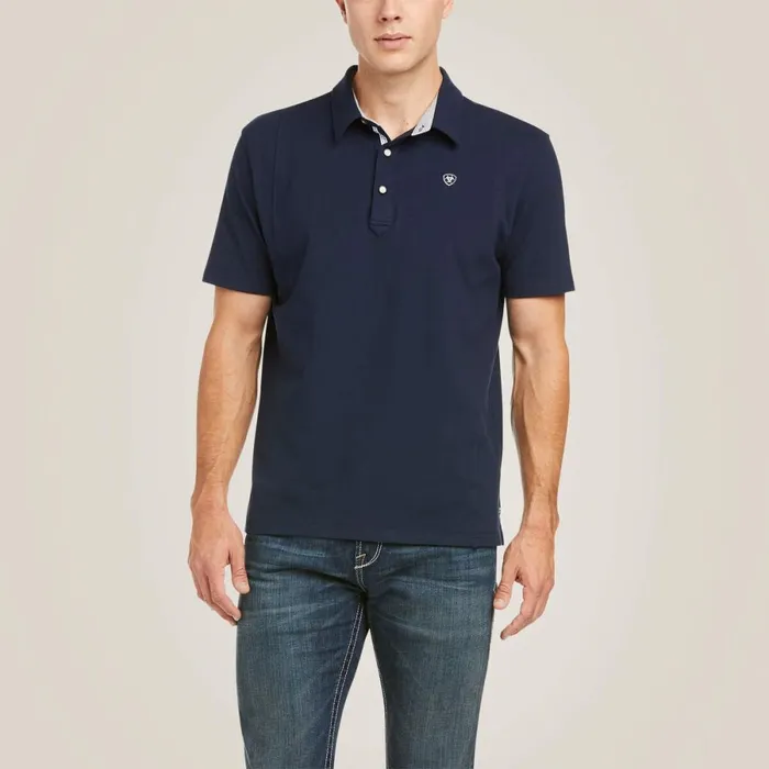 Medal Polo Navy Men Ariat TShirts and Polos