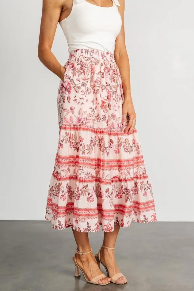 Meg Skirt Blush Multi Women Baltic Born Skirts Meg Skirt Blush Multi Women Baltic Born Skirts