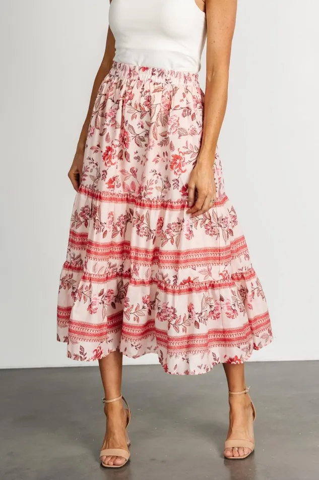 Meg Skirt Blush Multi Women Baltic Born Skirts Meg Skirt Blush Multi Women Baltic Born Skirts