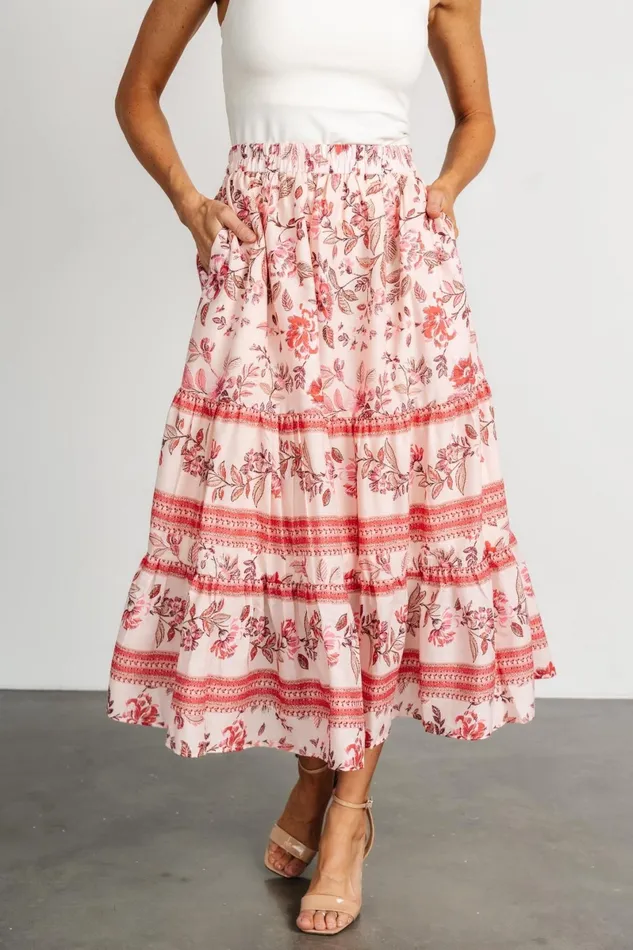 Meg Skirt Blush Multi Women Baltic Born Skirts Meg Skirt Blush Multi Women Baltic Born Skirts