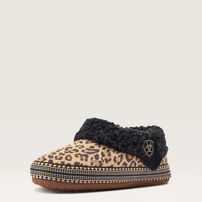 Melody Slipper Leopard Print Suede Women Ariat Slippers