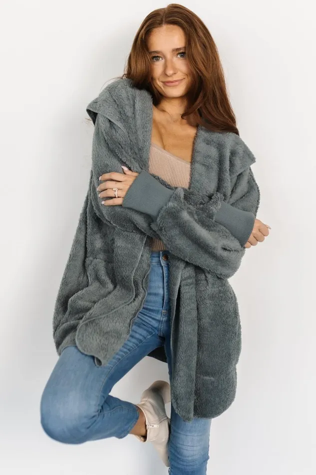 Melrose Teddy Jacket Dusty Blue Women Baltic Born Outerwear Melrose Teddy Jacket Dusty Blue Women Baltic Born Outerwear