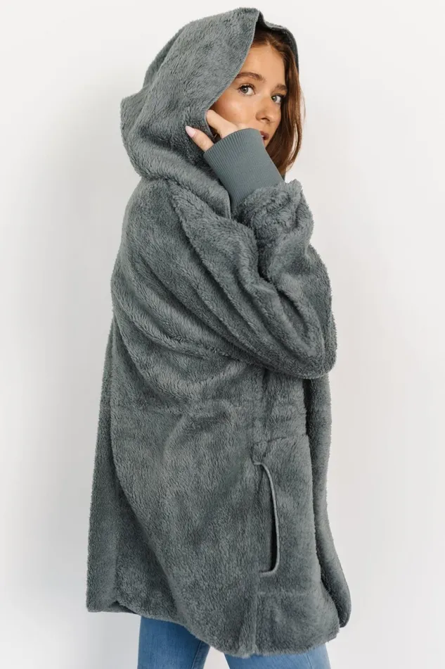 Melrose Teddy Jacket Dusty Blue Women Baltic Born Outerwear Melrose Teddy Jacket Dusty Blue Women Baltic Born Outerwear